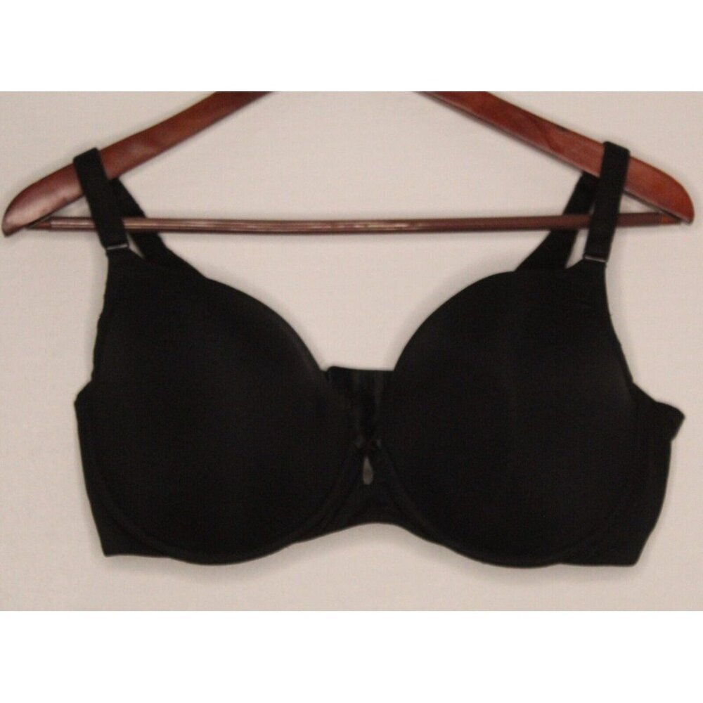 Torrid Curve Deep Plunge Black Smoothing Underwire Padded‎ T-shirt Bra size 38DD